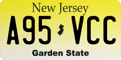 NJ license plate A95VCC