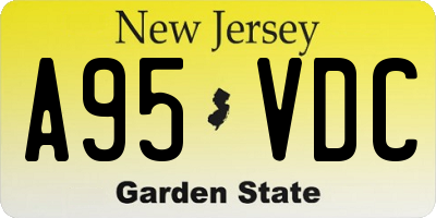 NJ license plate A95VDC