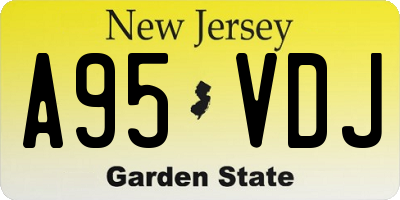 NJ license plate A95VDJ