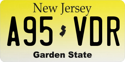 NJ license plate A95VDR