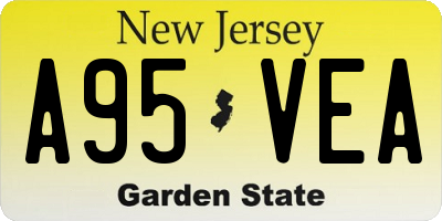 NJ license plate A95VEA