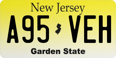 NJ license plate A95VEH
