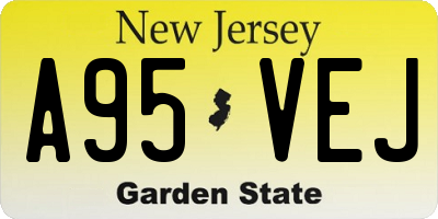 NJ license plate A95VEJ