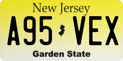 NJ license plate A95VEX