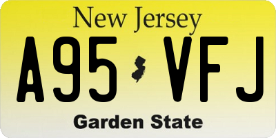 NJ license plate A95VFJ