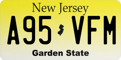 NJ license plate A95VFM