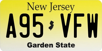 NJ license plate A95VFW