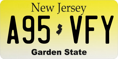 NJ license plate A95VFY
