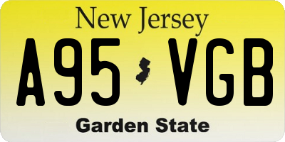 NJ license plate A95VGB