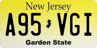NJ license plate A95VGI