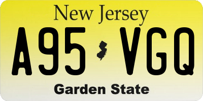NJ license plate A95VGQ