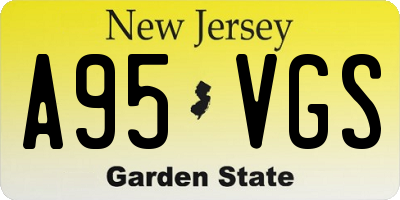 NJ license plate A95VGS
