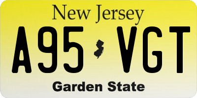 NJ license plate A95VGT