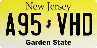 NJ license plate A95VHD
