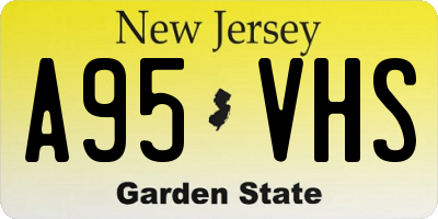 NJ license plate A95VHS