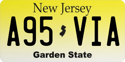 NJ license plate A95VIA