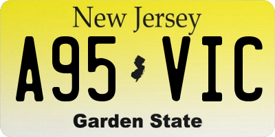 NJ license plate A95VIC