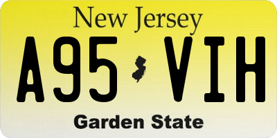 NJ license plate A95VIH