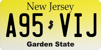 NJ license plate A95VIJ