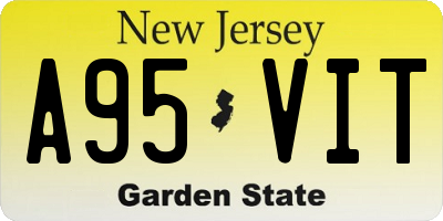 NJ license plate A95VIT