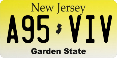 NJ license plate A95VIV