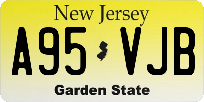 NJ license plate A95VJB