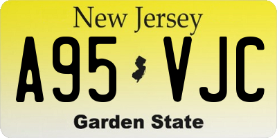 NJ license plate A95VJC