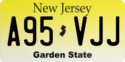 NJ license plate A95VJJ