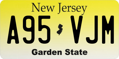 NJ license plate A95VJM