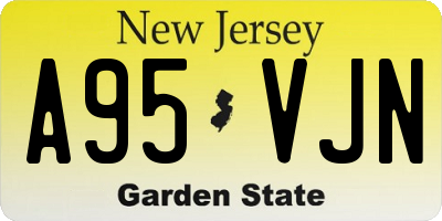NJ license plate A95VJN