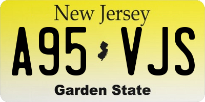 NJ license plate A95VJS