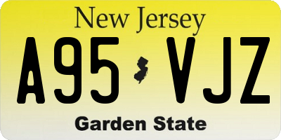NJ license plate A95VJZ