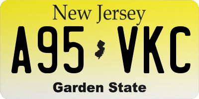 NJ license plate A95VKC
