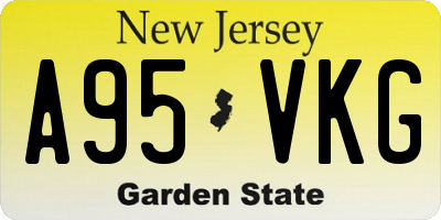 NJ license plate A95VKG