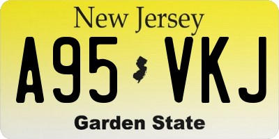 NJ license plate A95VKJ