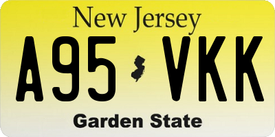 NJ license plate A95VKK