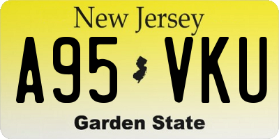 NJ license plate A95VKU