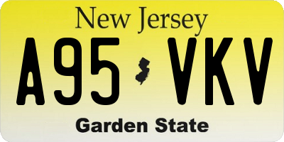 NJ license plate A95VKV