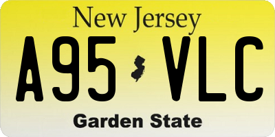 NJ license plate A95VLC