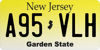 NJ license plate A95VLH