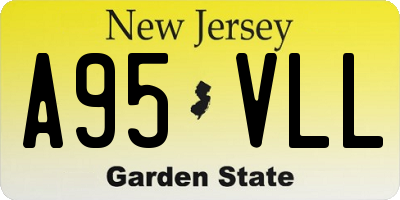 NJ license plate A95VLL