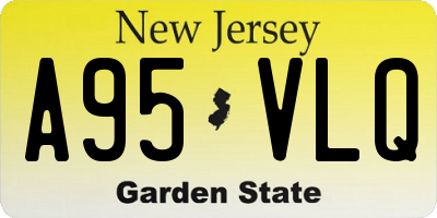 NJ license plate A95VLQ