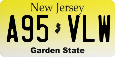 NJ license plate A95VLW