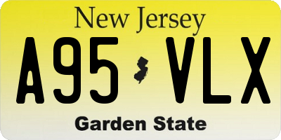 NJ license plate A95VLX