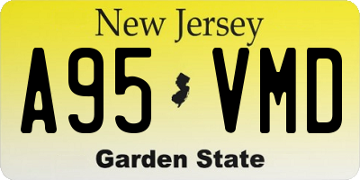 NJ license plate A95VMD
