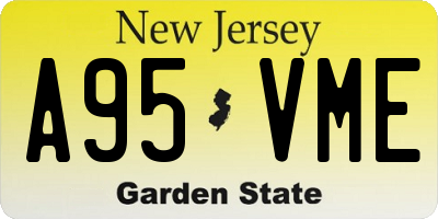NJ license plate A95VME