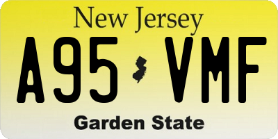 NJ license plate A95VMF