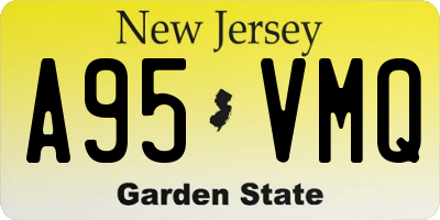 NJ license plate A95VMQ