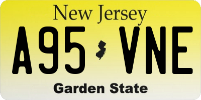 NJ license plate A95VNE