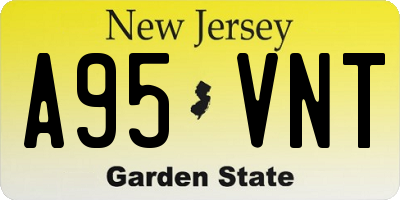 NJ license plate A95VNT